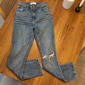 Abercrombie & Fitch Blue Straight Leg Jeans